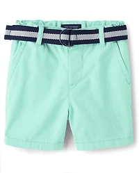 Baby And Toddler Boys Belted Chino Shorts