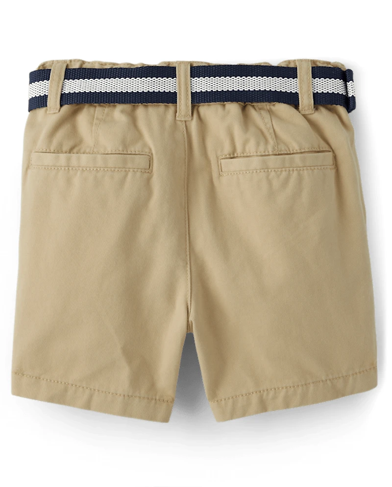 Baby And Toddler Boys Belted Chino Shorts