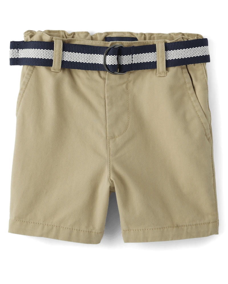 Baby And Toddler Boys Belted Chino Shorts