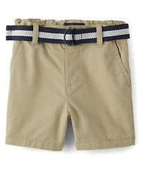 Baby And Toddler Boys Belted Chino Shorts