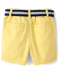 Baby And Toddler Boys Belted Chino Shorts