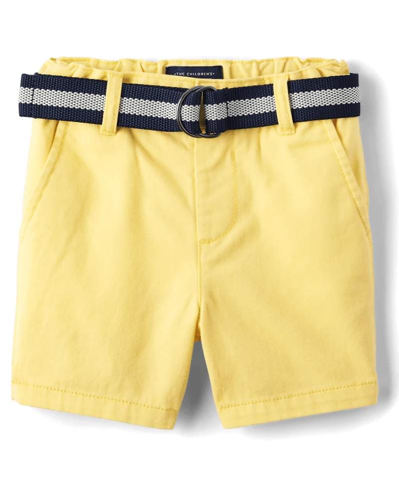 Baby And Toddler Boys Belted Chino Shorts