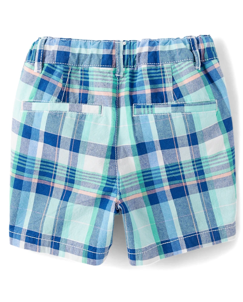 Baby And Toddler Boys Plaid Chino Shorts