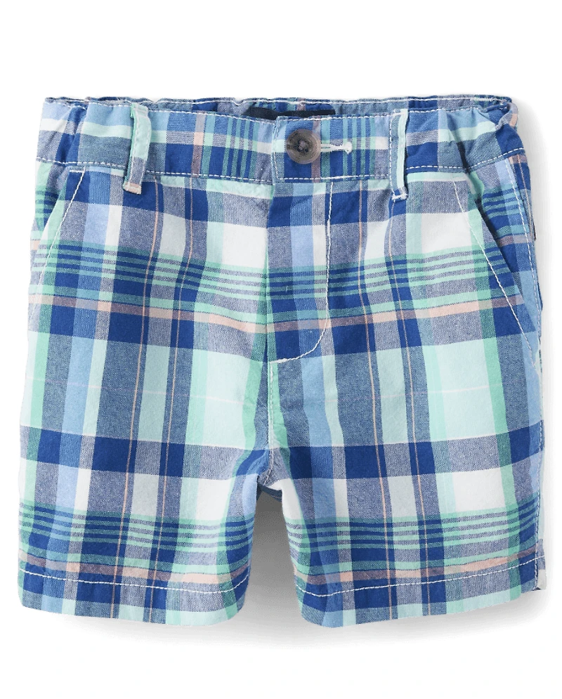 Short chino à carreaux pour bébés et tout-petits garçons