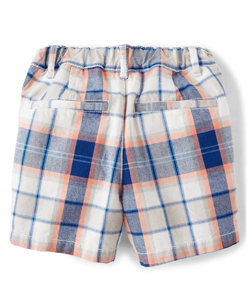 Baby And Toddler Boys Plaid Chino Shorts
