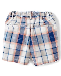 Baby And Toddler Boys Plaid Chino Shorts