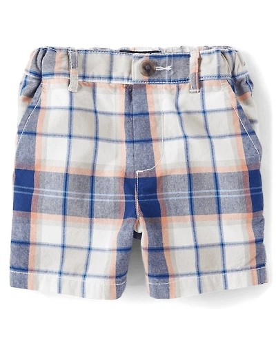 Short chino à carreaux pour bébés et tout-petits garçons