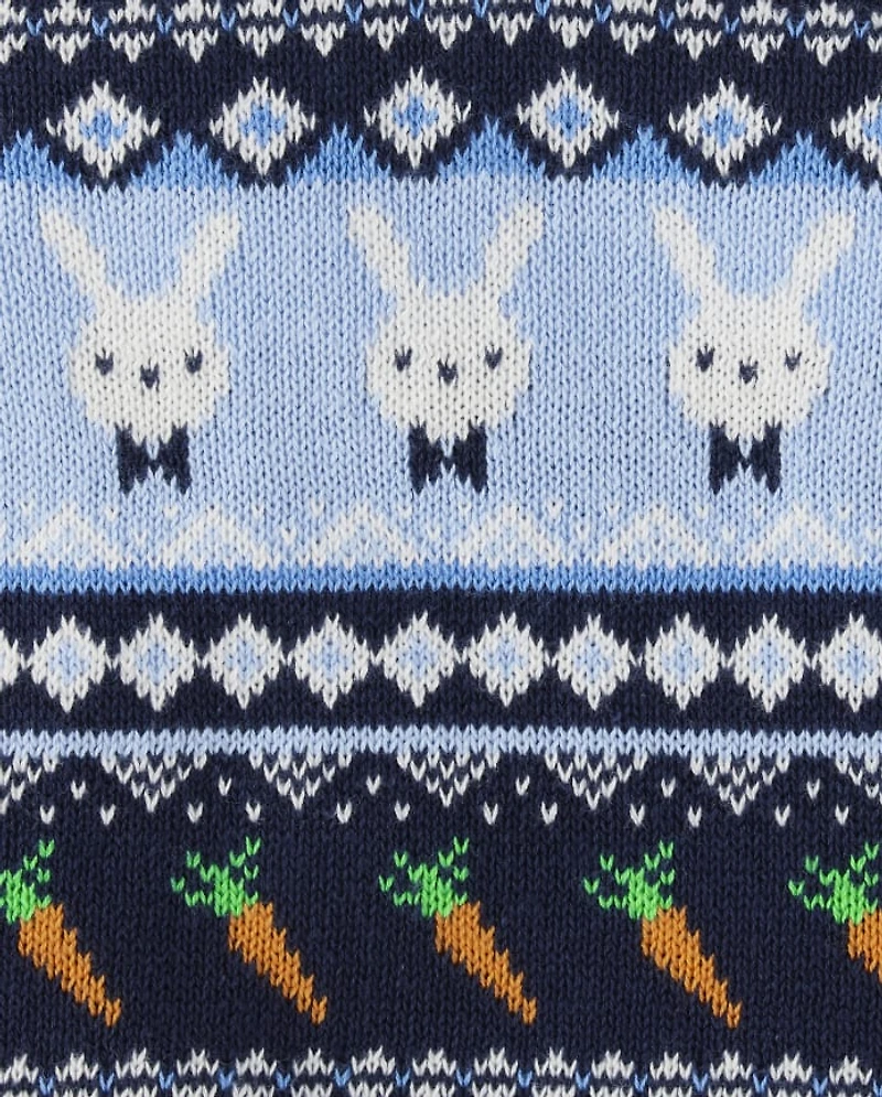 Baby And Toddler Boys Intarsia Bunny Sweater Vest