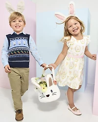 Baby And Toddler Boys Intarsia Bunny Sweater Vest