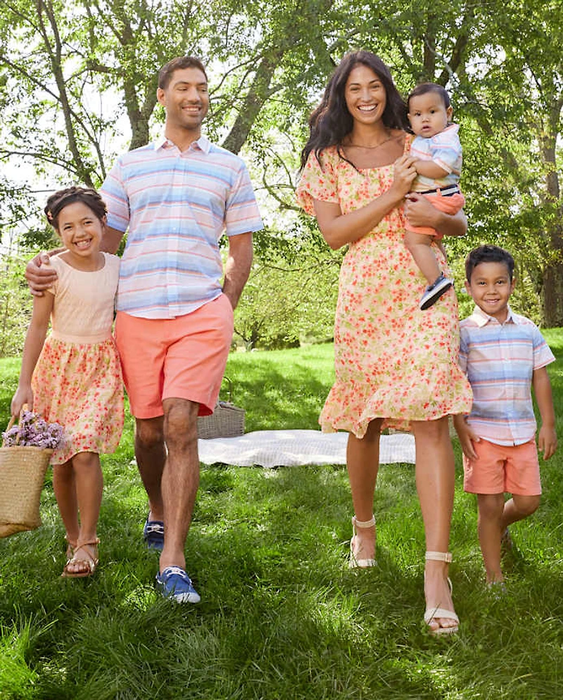 Mens Dad And Me Striped Chambray Button Up Shirt