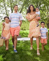 Mens Dad And Me Striped Chambray Button Up Shirt