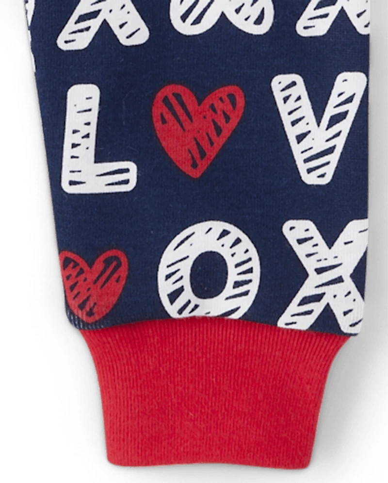 Pyjamas en coton ajustés assortis pour bébés et jeunes enfants, motif famille.