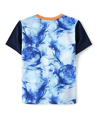 Boys Marble Colorblock Performance Top