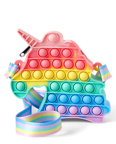 Girls Rainbow Unicorn Fidget Crossbody Bag