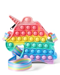 Girls Rainbow Unicorn Fidget Crossbody Bag