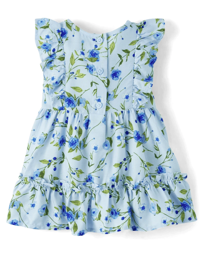 Baby Girls Mommy And Me Floral Ruffle Dress
