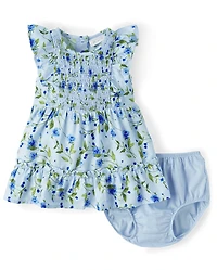 Baby Girls Mommy And Me Floral Ruffle Dress