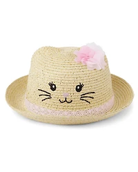 Toddler Girls Cat Fedora