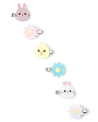 Girls Glitter Bunny Hair Clip 6-Pack