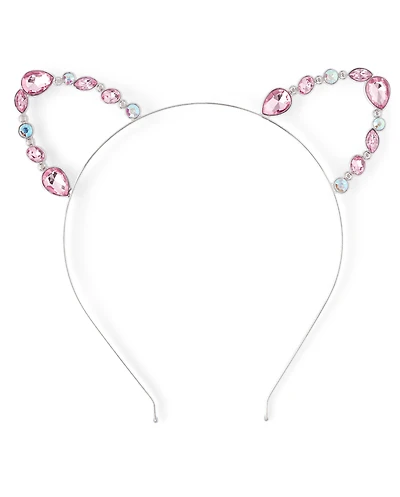 Girls Jeweled Cat Ears Headband