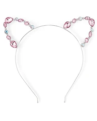 Girls Jeweled Cat Ears Headband