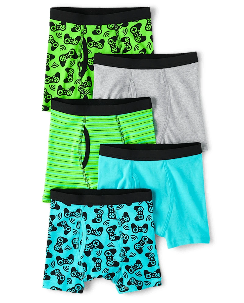 Boys Gamer Boxer Brief Underwear 5-Pack