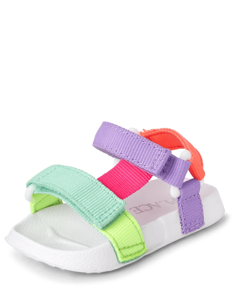 Baby Girls Colorblock Webbed Sandals