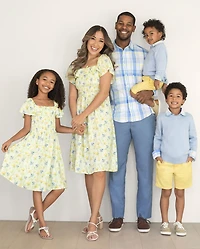 Mens Dad And Me Plaid Poplin Button Up Shirt