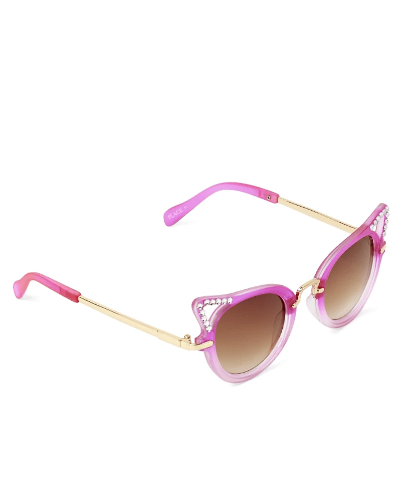 Girls Rhinestone Cat Eye Sunglasses