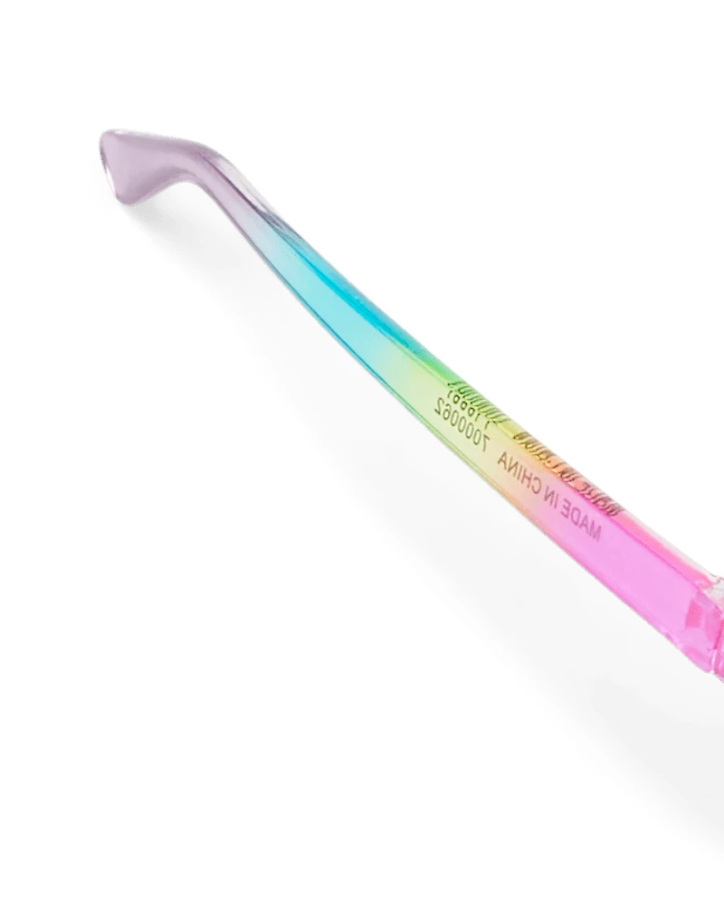 Toddler Girls Rainbow Tie Dye Aviator Sunglasses