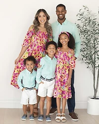 Mens Dad And Me Gingham Poplin Button Up Shirt