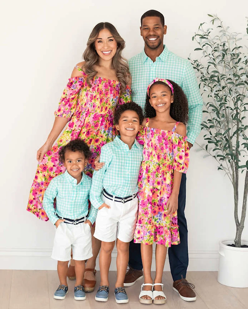 Baby And Toddler Boys Long Sleeve Gingham Poplin Button Up Shirt