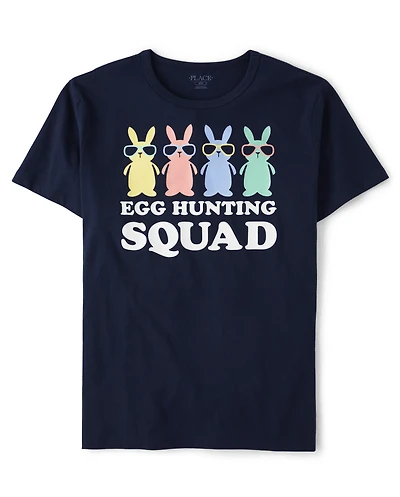 Mens Matching Family Egg Hunting Squad Graphic Tee