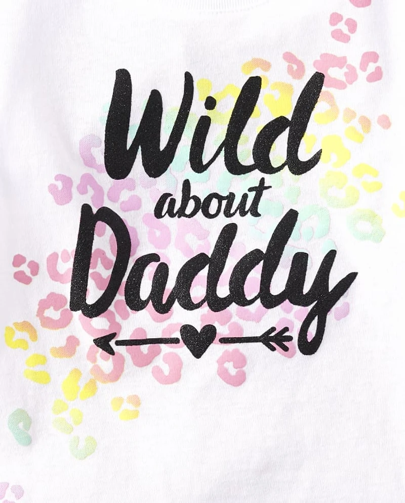 Baby And Toddler Girls Wild About Daddy Graphic Tee