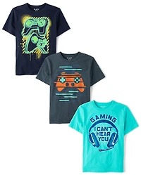 Boys Gaming Graphic Tee 3-Pack