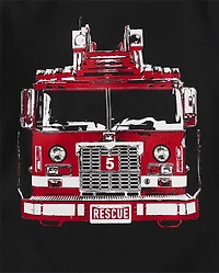 Baby And Toddler Boys Firetruck Graphic Tee