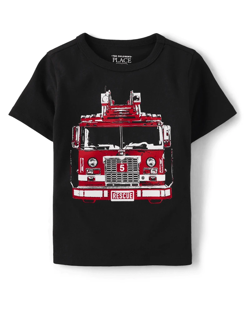 Baby And Toddler Boys Firetruck Graphic Tee