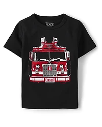 Baby And Toddler Boys Firetruck Graphic Tee