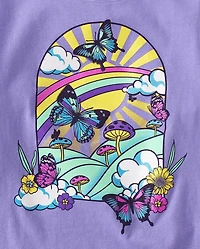 Girls Butterfly Graphic Tee