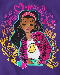 Girls Happy Girl Graphic Tee