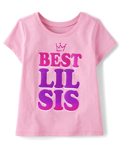 Baby And Toddler Girls Lil Sis Graphic Tee