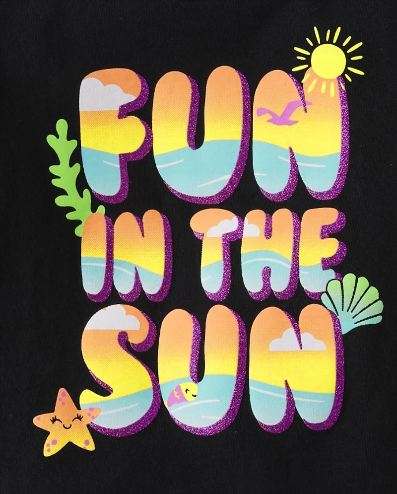 Baby And Toddler Girls Summer Graphic Tee 4-Pack