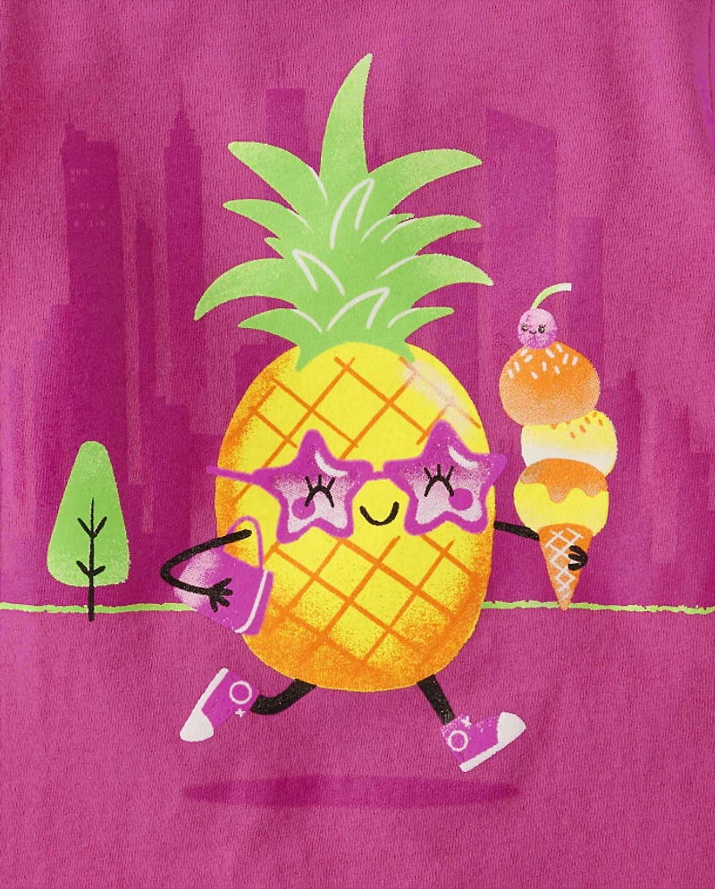 Baby And Toddler Girls Summer Graphic Tee 4-Pack