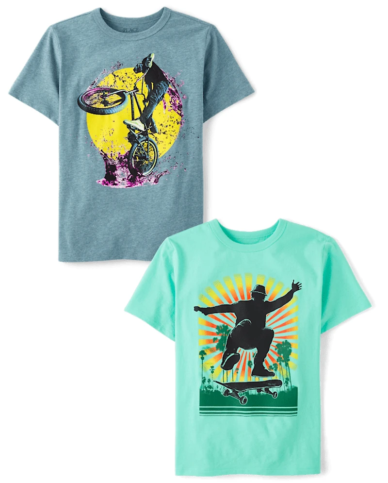 Boys Extreme Sports Graphic Tee 2-Pack