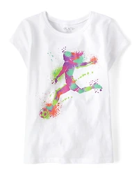 Girls Soccer Girl Graphic Tee