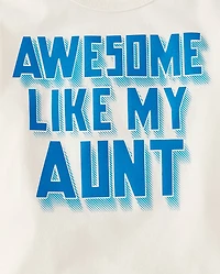 Baby And Toddler Boys Awesome Aunt Graphic Tee