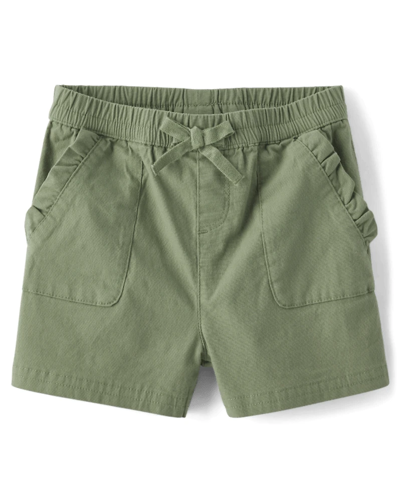 Toddler Girls Ruffle Cargo Shorts