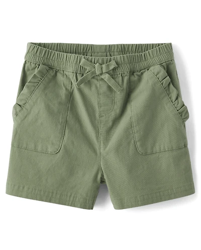 Toddler Girls Ruffle Cargo Shorts