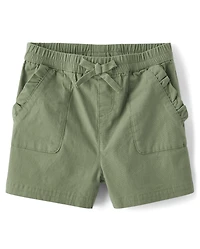 Toddler Girls Ruffle Cargo Shorts