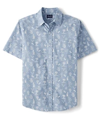 Mens Dad And Me Cactus Poplin Button Up Shirt
